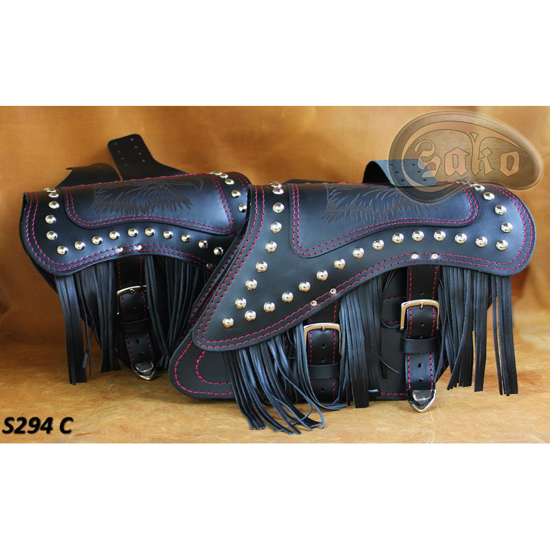 LEATHER SADDLEBAGS S294