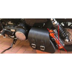 LEATHER SADDLEBAG S75 H-D SPORTSTER without bracket