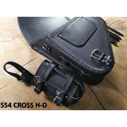 LEATHER SADDLEBAG S54 CROSS H-D SOFTAIL