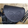 LEATHER SADDLEBAG S54 SEWN-ON SKULL H-D SOFTAIL