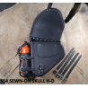 LEATHER SADDLEBAG S54 SEWN-ON SKULL H-D SOFTAIL