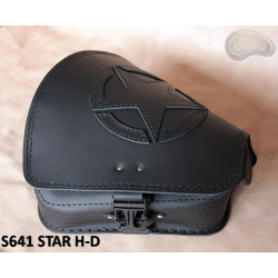 LEATHER SADDLEBAG S641 STAR H-D SOFTAIL