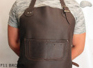 Kožená ochranná zástěra F11 BROWN/řezník/svářeč/kuchař/grilovač/zámečník