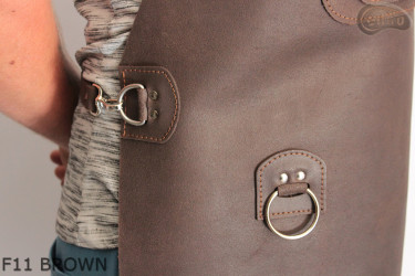 Kožená ochranná zástěra F11 BROWN/řezník/svářeč/kuchař/grilovač/zámečník
