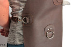 Kožená ochranná zástěra F11 BROWN/řezník/svářeč/kuchař/grilovač/zámečník