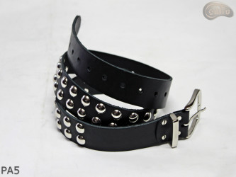PA5 leather strap with 14 mm decorative rivets