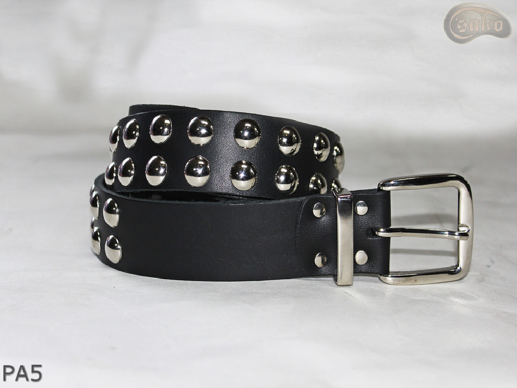 PA5 leather strap with 14 mm decorative rivets