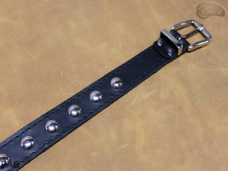 PA6 leather strap with 17 mm decorative rivets