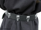 PA7 leather belt with skulls