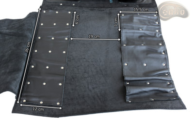 Taška / pouzdro na nůž   ČERNÁ lícová KŮŽE PUNISHER (model 4)