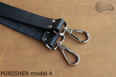 Taška / pouzdro na nůž   ČERNÁ lícová KŮŽE PUNISHER (model 4)