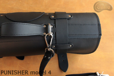Taška / pouzdro na nůž   ČERNÁ lícová KŮŽE PUNISHER (model 4)