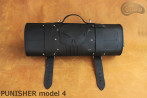 Taška / pouzdro na nůž   ČERNÁ lícová KŮŽE PUNISHER (model 4)