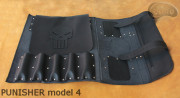 Taška / pouzdro na nůž   ČERNÁ lícová KŮŽE PUNISHER (model 4)