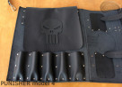 Taška / pouzdro na nůž   ČERNÁ lícová KŮŽE PUNISHER (model 4)