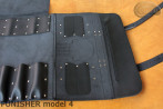 Taška / pouzdro na nůž   ČERNÁ lícová KŮŽE PUNISHER (model 4)