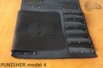 Taška / pouzdro na nůž   ČERNÁ lícová KŮŽE PUNISHER (model 4)