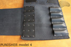 Taška / pouzdro na nůž   ČERNÁ lícová KŮŽE PUNISHER (model 4)