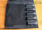 Taška / pouzdro na nůž   ČERNÁ lícová KŮŽE PUNISHER (model 4)