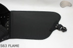 LEATHER SADDLEBAG S63 FLAME H-D SOFTAIL