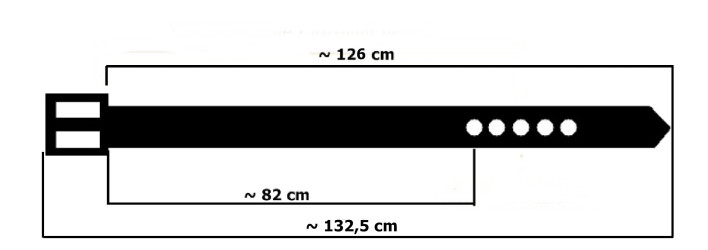 Kožený kalhotový pásek PKL14