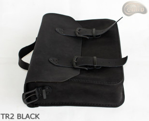 Kožená taška přes rameno TR2 BLACK