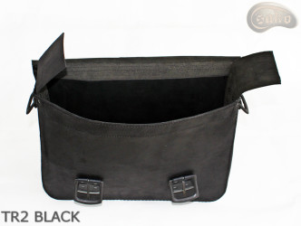 Kožená taška přes rameno TR2 BLACK