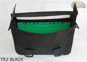 Kožená taška přes rameno TR2 BLACK
