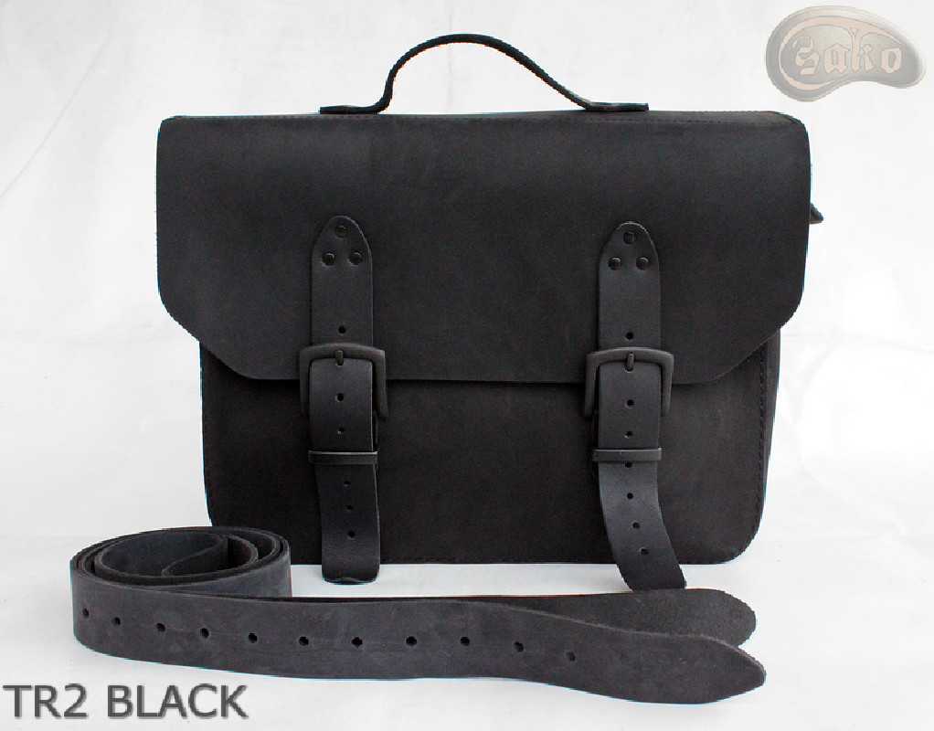 Kožená taška přes rameno TR2 BLACK