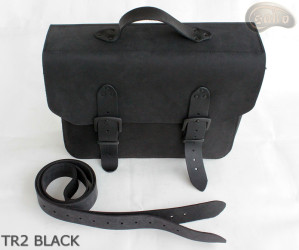 Kožená taška přes rameno TR2 BLACK