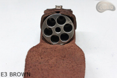 E3 HNĚDÝ6 obal pouzdra na buben revolveru Remington ráže 44 COLT1860