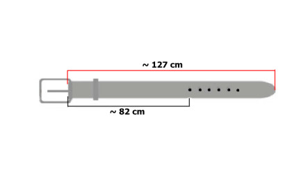 Kožený pásek na kalhoty PA10 W&ROGERS s kovovým hrotem