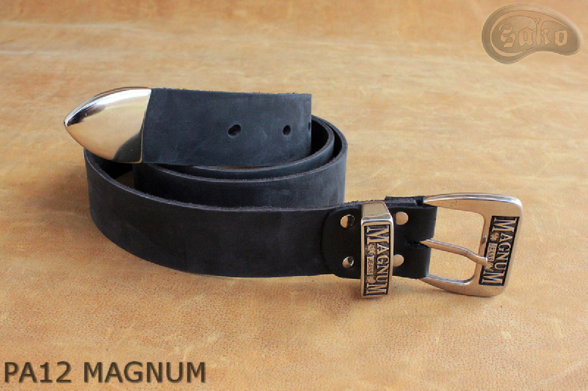 Kožený pásek na kalhoty PA12 MAGNUM s kovovým hrotem