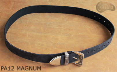 Kožený pásek na kalhoty PA12 MAGNUM s kovovým hrotem
