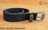 Kožený pásek na kalhoty PA13 BLACK MAGNUM