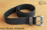 Kožený pásek na kalhoty PA13 BLACK MAGNUM