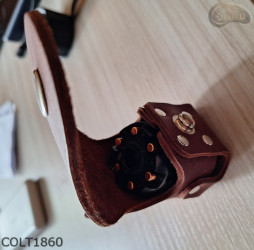 E3 HNĚDÝ3 obal pouzdra na buben revolveru Remington ráže 44 COLT1860