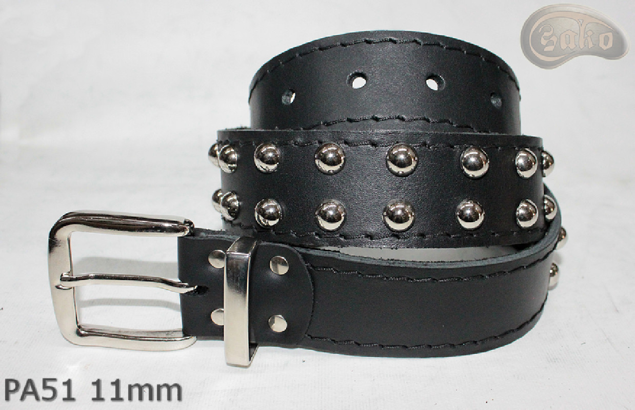 PA51 leather strap with 11 mm decorative rivets