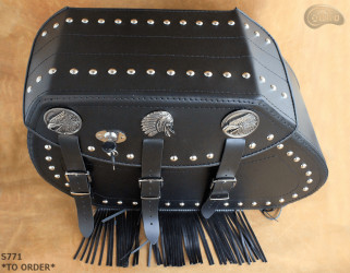 Sacoches de moto en cuir S771 *SUR COMMANDE*