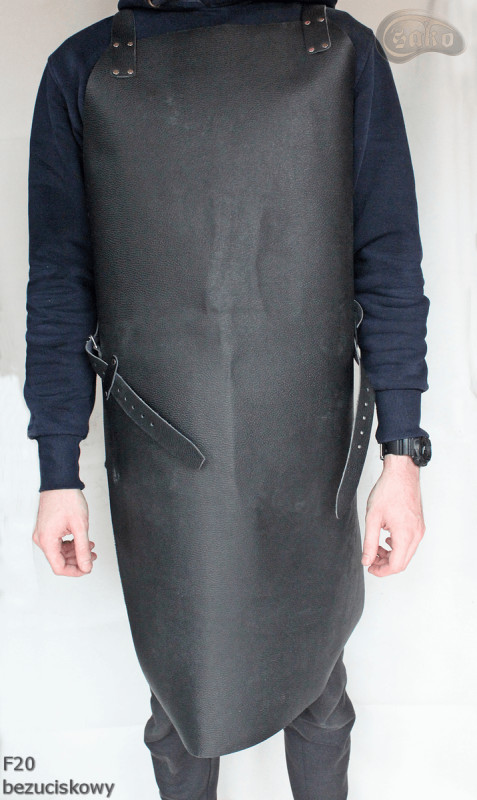 Kožená ochranná zástěra F20 Bezuciskowy řezník/svářeč/kuchař/grilovač/zámečník