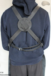 Kožená ochranná zástěra F30 řezník/svářeč/kuchař/grilovač/zámečník