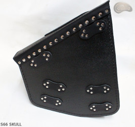 LEATHER SADDLEBAG S66 SKULL H-D SOFTAIL