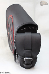 LEATHER SADDLEBAG S493 SKULL H-D SOFTAIL