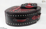 LEATHER SADDLEBAGS S261 RED *TO ORDER*