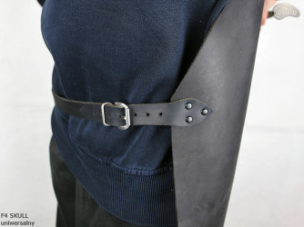 Leather protective apron/butcher's apron/welder's apron/cook's apron/barbecue apron/locksmith's apron F4 SKULL