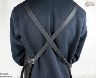 Leather protective apron/butcher's apron/welder's apron/cook's apron/barbecue apron/locksmith's apron F4 SKULL