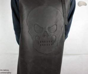 Leather protective apron/butcher's apron/welder's apron/cook's apron/barbecue apron/locksmith's apron F4 SKULL