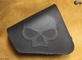LEATHER SADDLEBAG S572 SKULL H-D Sportster