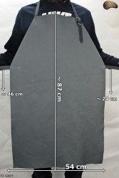 Leather protective apron F3 GREY/butcher/welding/chef/barbecue/locksmith