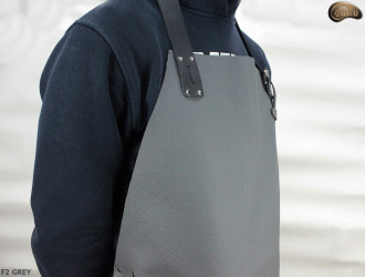 Leather protective apron F2 GREY/butcher/welding/chef/barbecue/locksmith